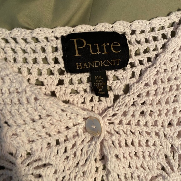 Hand knit cardigan Medium Large - Picture 2 of 2